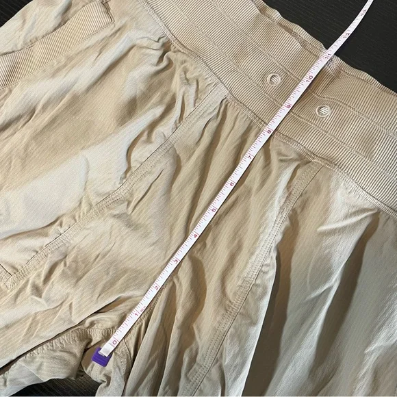 Lululemon Dance Studio Mid-Rise Lined Cropped Pants Khaki Tan 12 - Picture 10 of 11